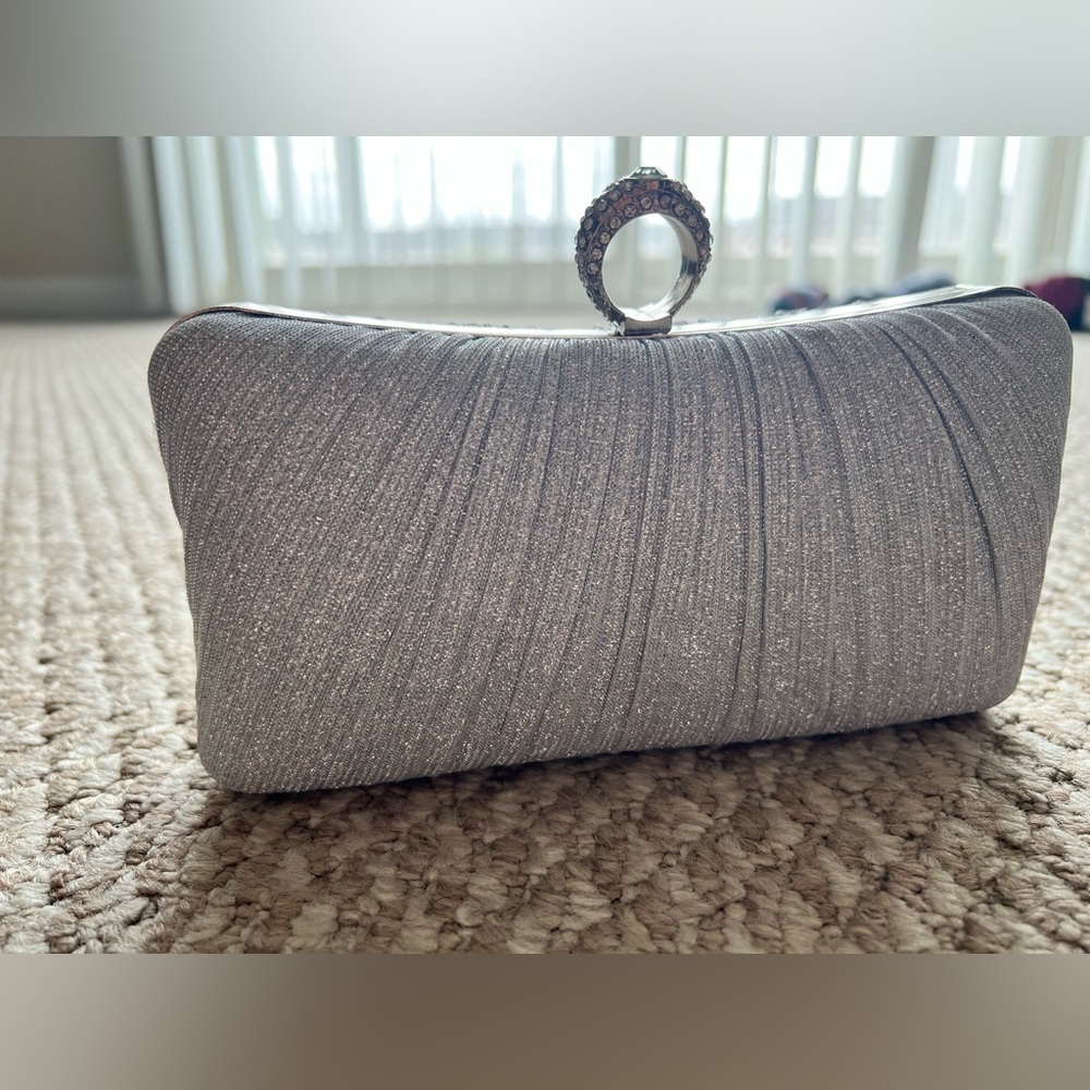 Elegant Silver Clutch Bag